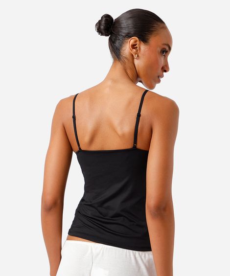 regata básica feminina com bojo preto