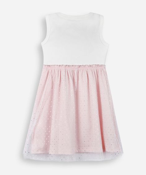 vestido infantil tule gabby off white