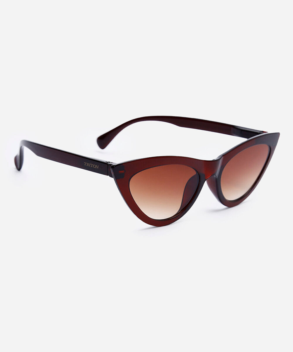 óculos de sol gatinho triton feminino marrom
