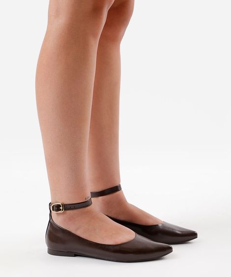 sapatilha feminina com pulseira oneself marrom