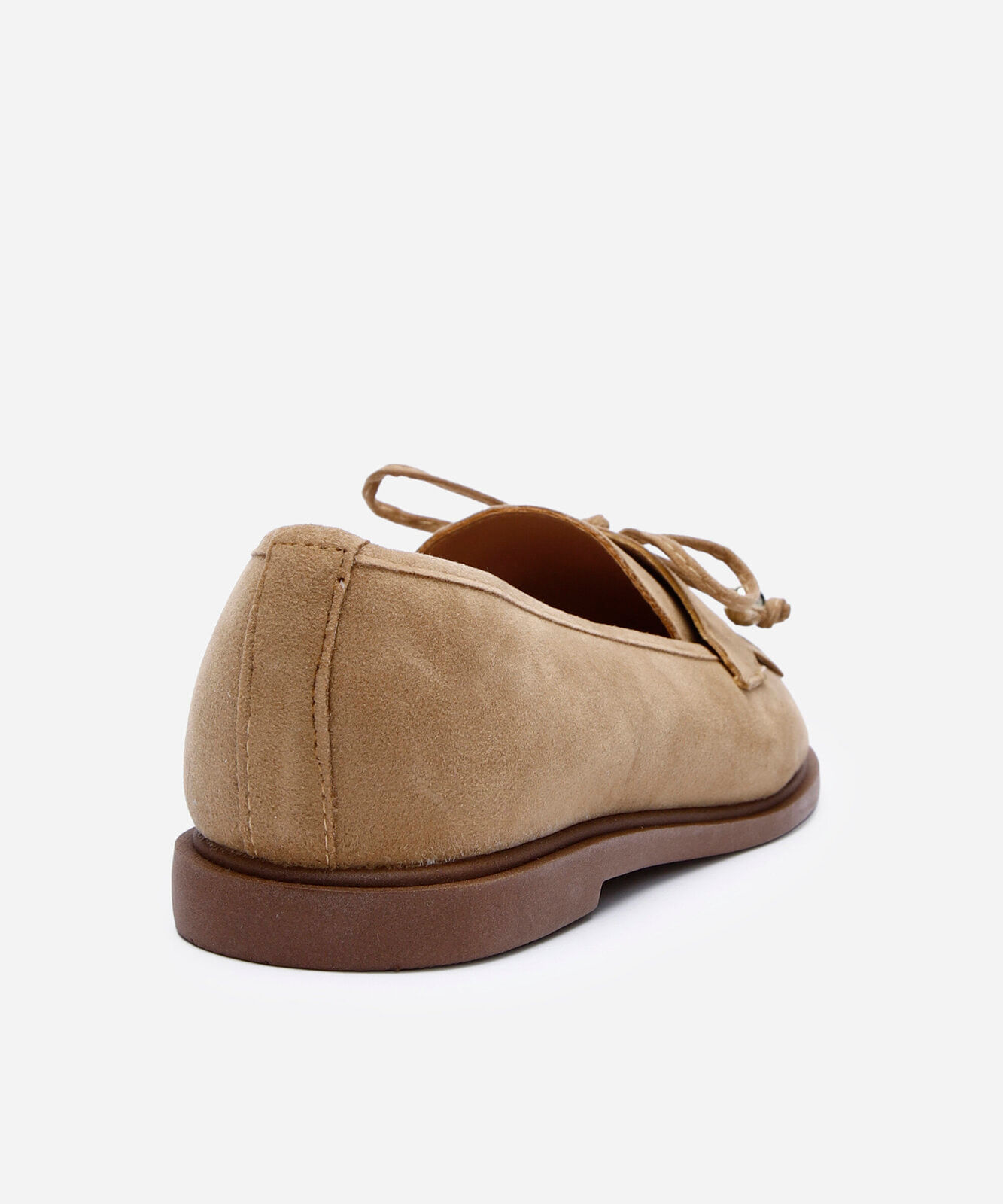 mocassim feminino com franja oneself bege
