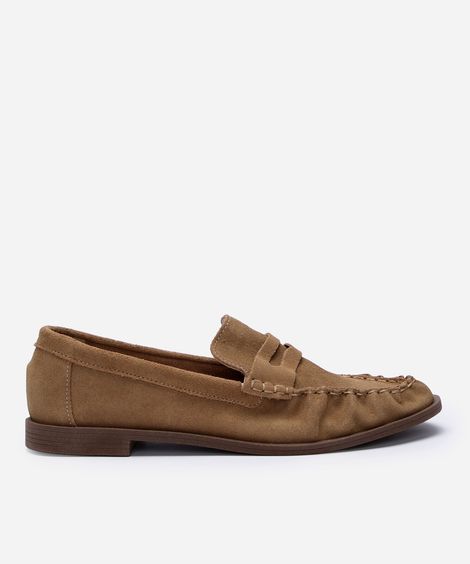 mocassim de camurça oneself bege