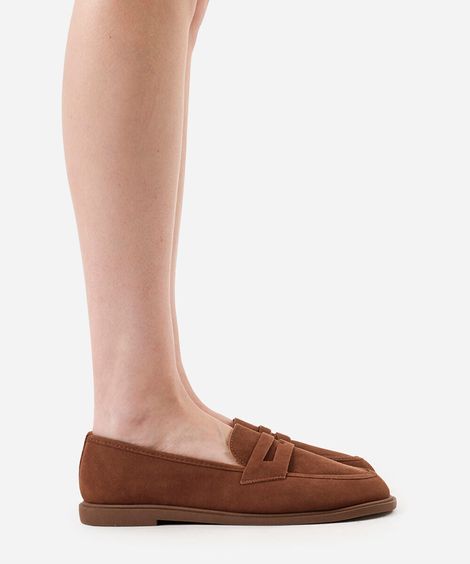 mocassim texturizado oneself marrom