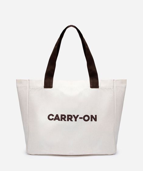 bolsa tote feminino carry on off white