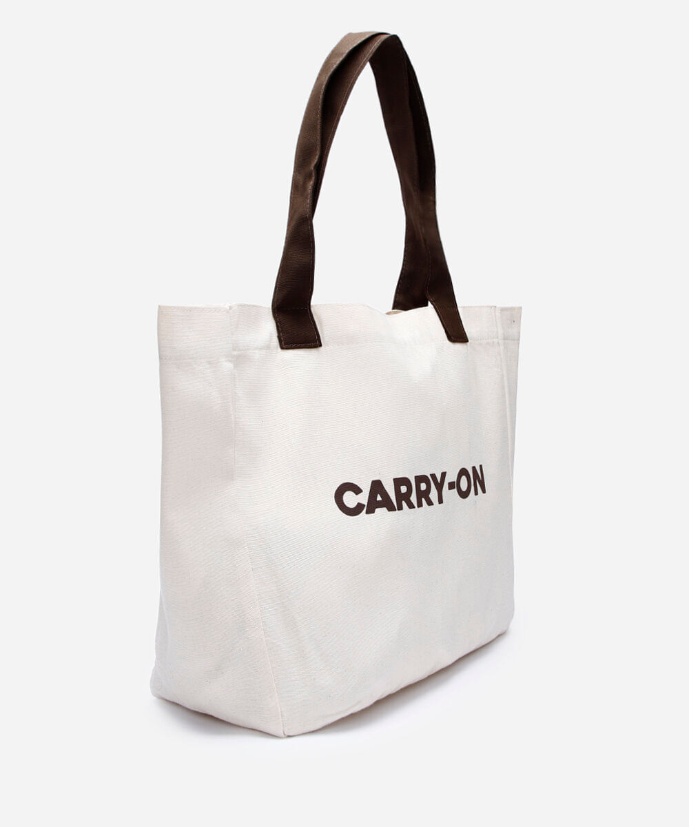 bolsa tote feminino carry on off white