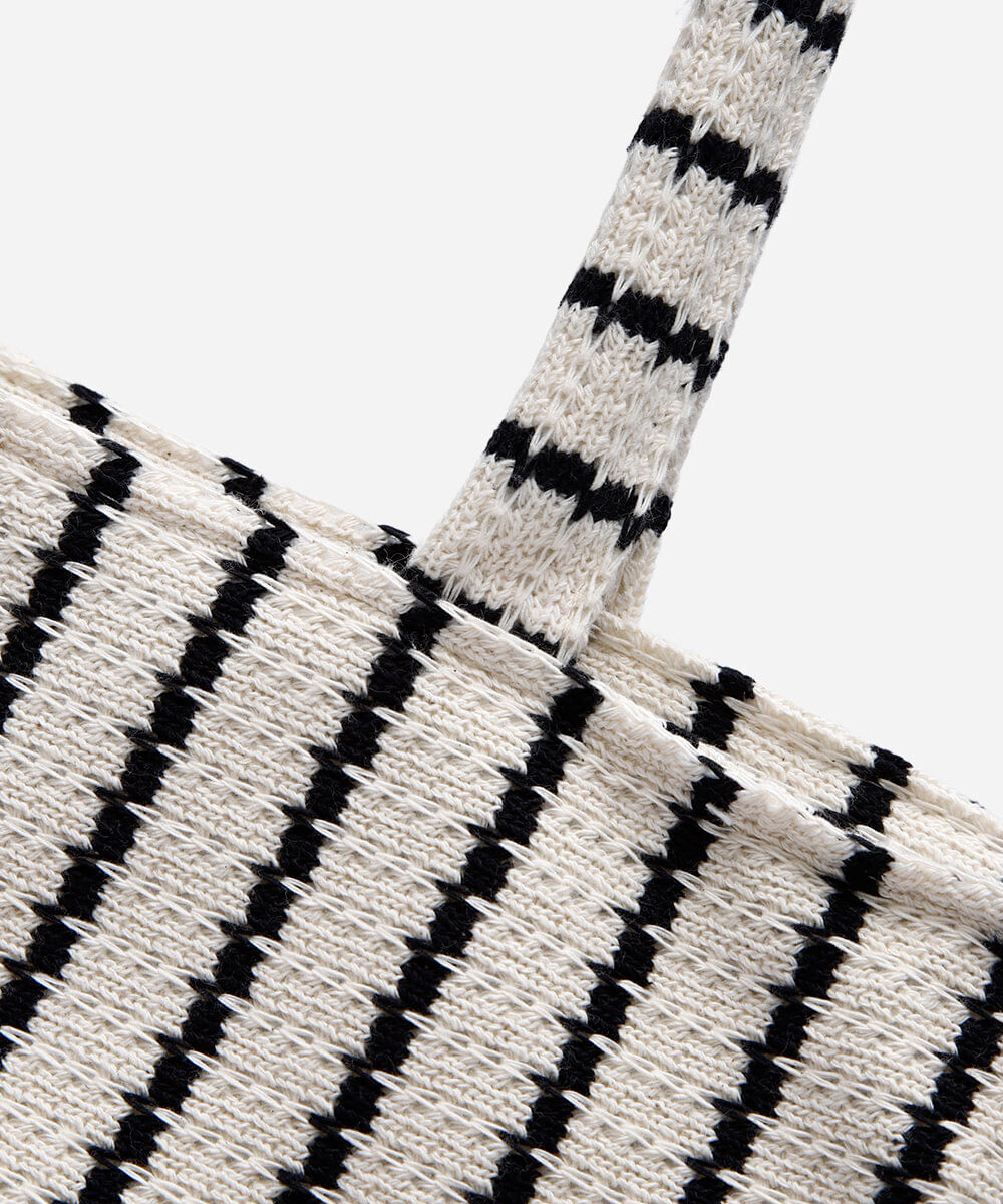 bolsa feminina tote listras off white