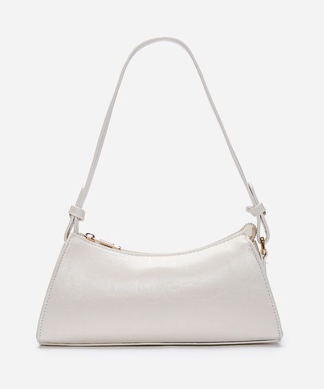 bolsa baguete feminina transversal off white