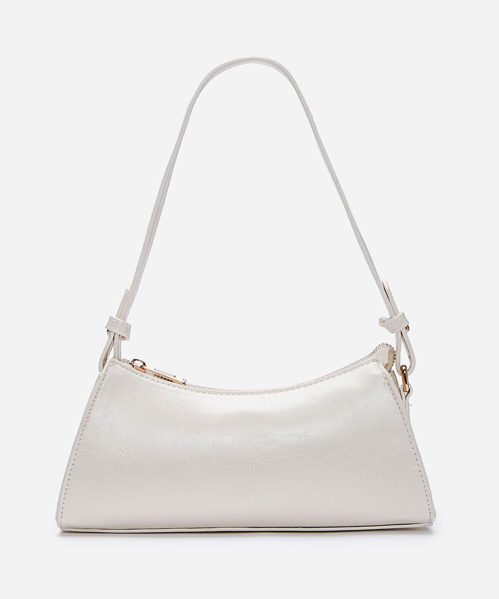 bolsa baguete feminina transversal off white