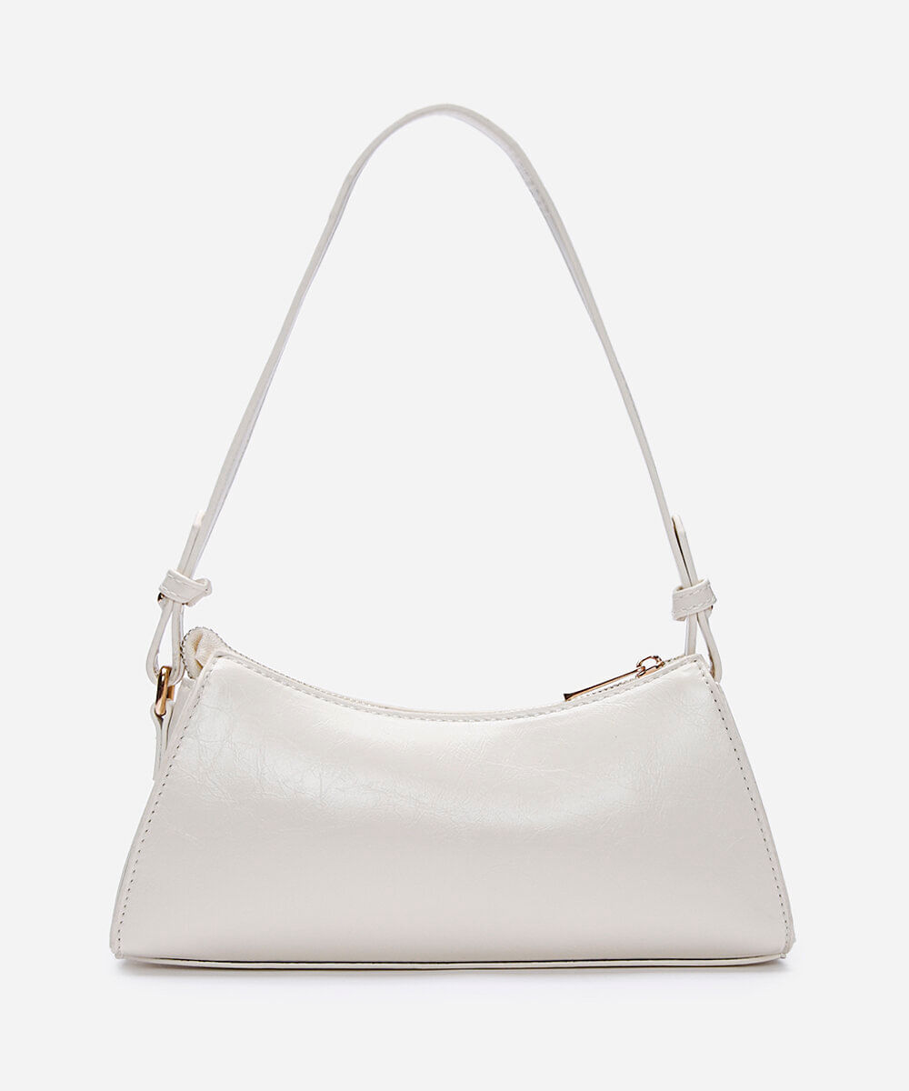 bolsa baguete feminina transversal off white