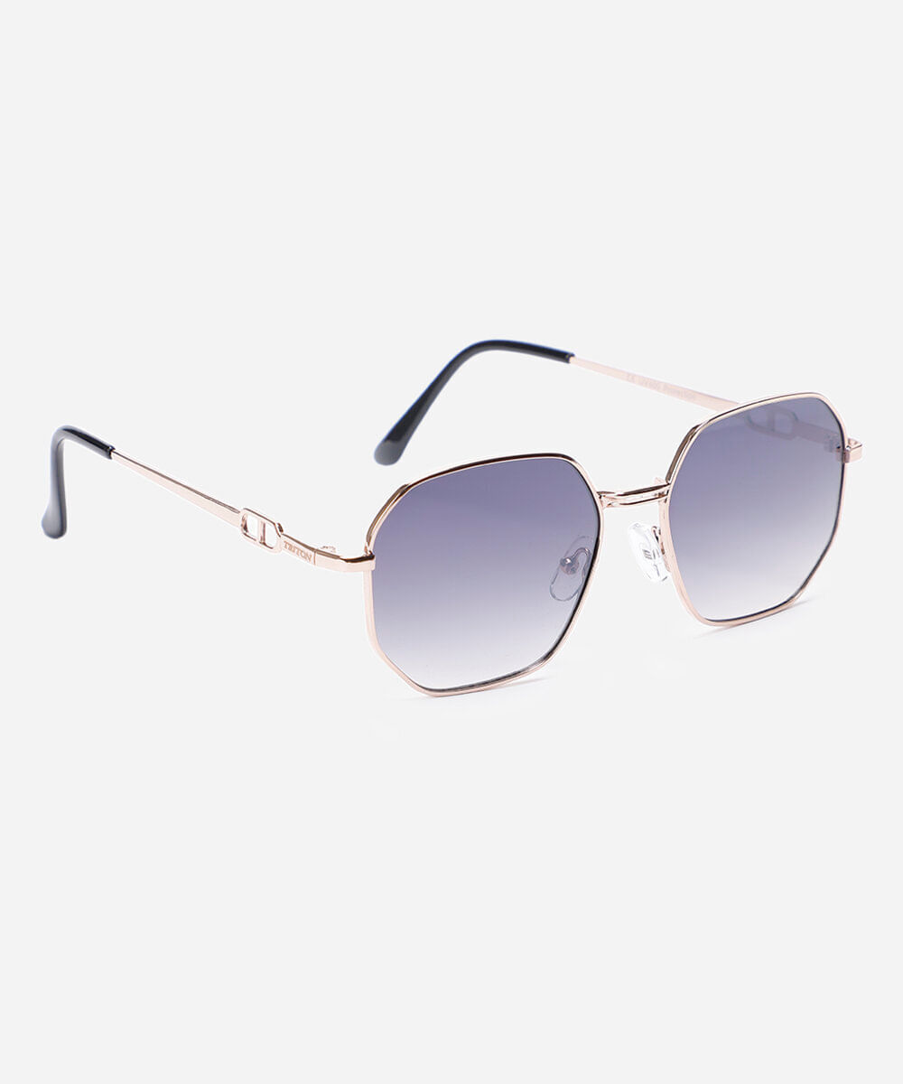 óculos de sol quadrado triton unissex dourado