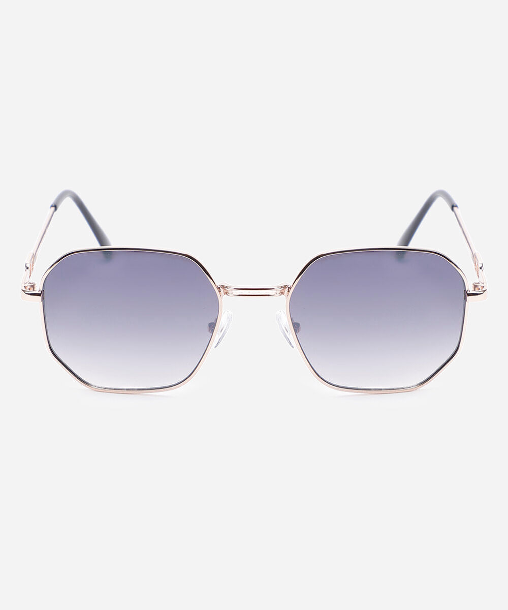 óculos de sol quadrado triton unissex dourado