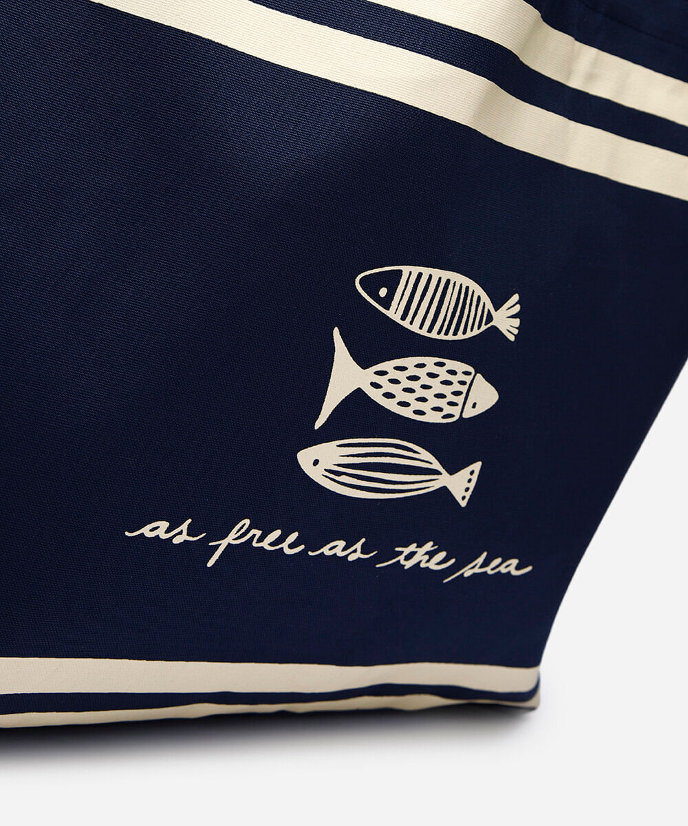 bolsa feminina tote sardinha azul