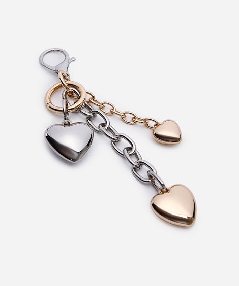 chaveiro bag charm corações colorido