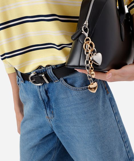 chaveiro bag charm corações colorido