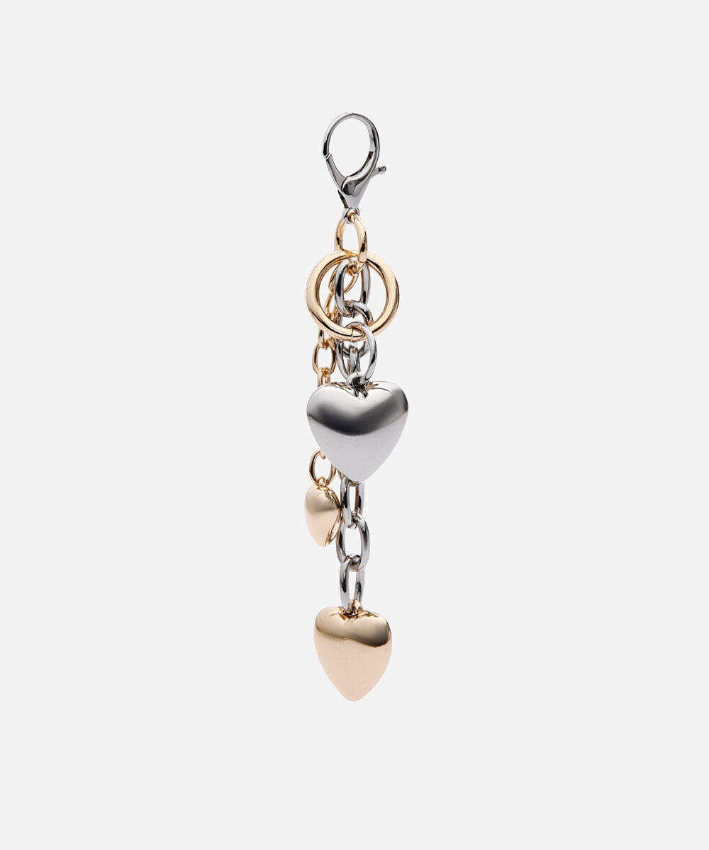 chaveiro bag charm corações colorido