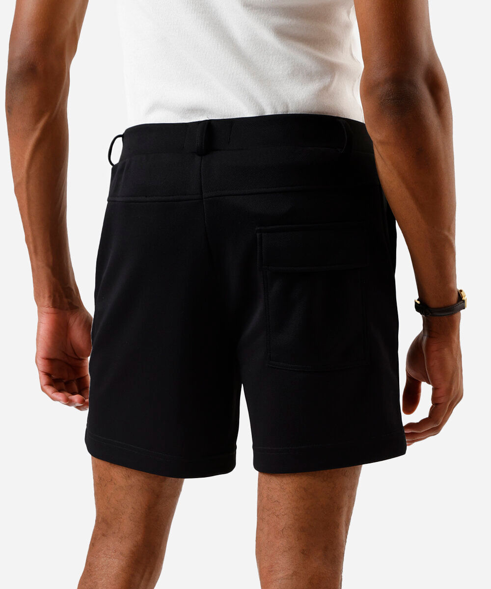 short reto masculino texturizado com bolso