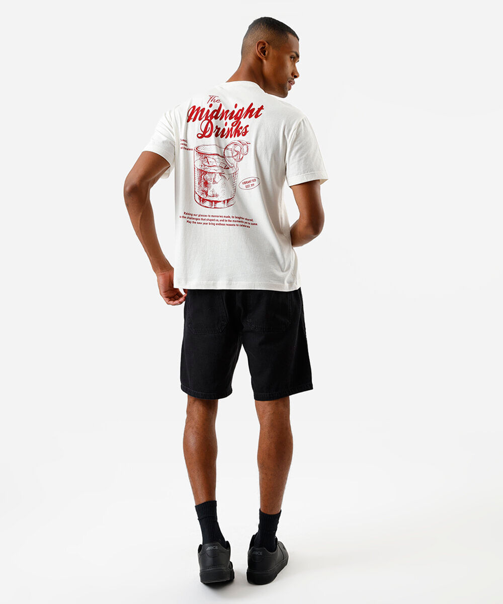 camiseta masculina relaxed fit negroni off white