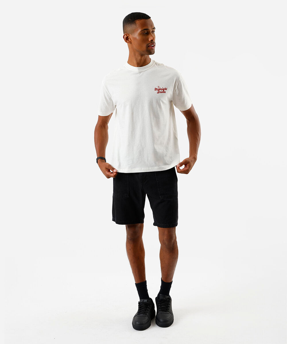 camiseta masculina relaxed fit negroni off white