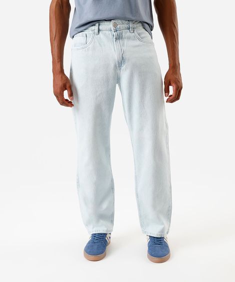 calça masculina reta vintage arizona azul