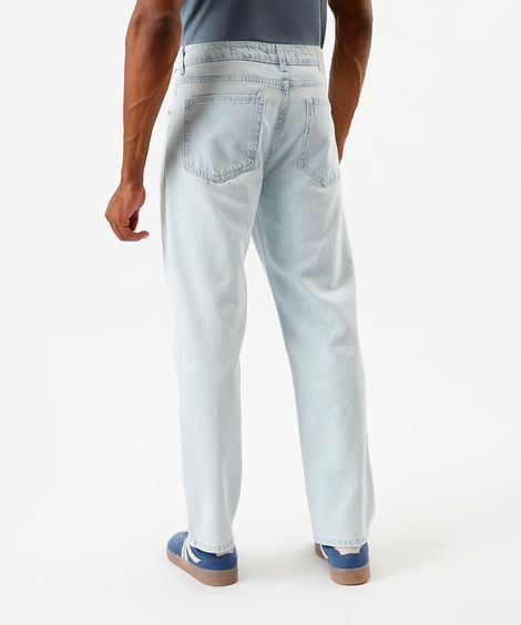 calça masculina reta vintage arizona azul