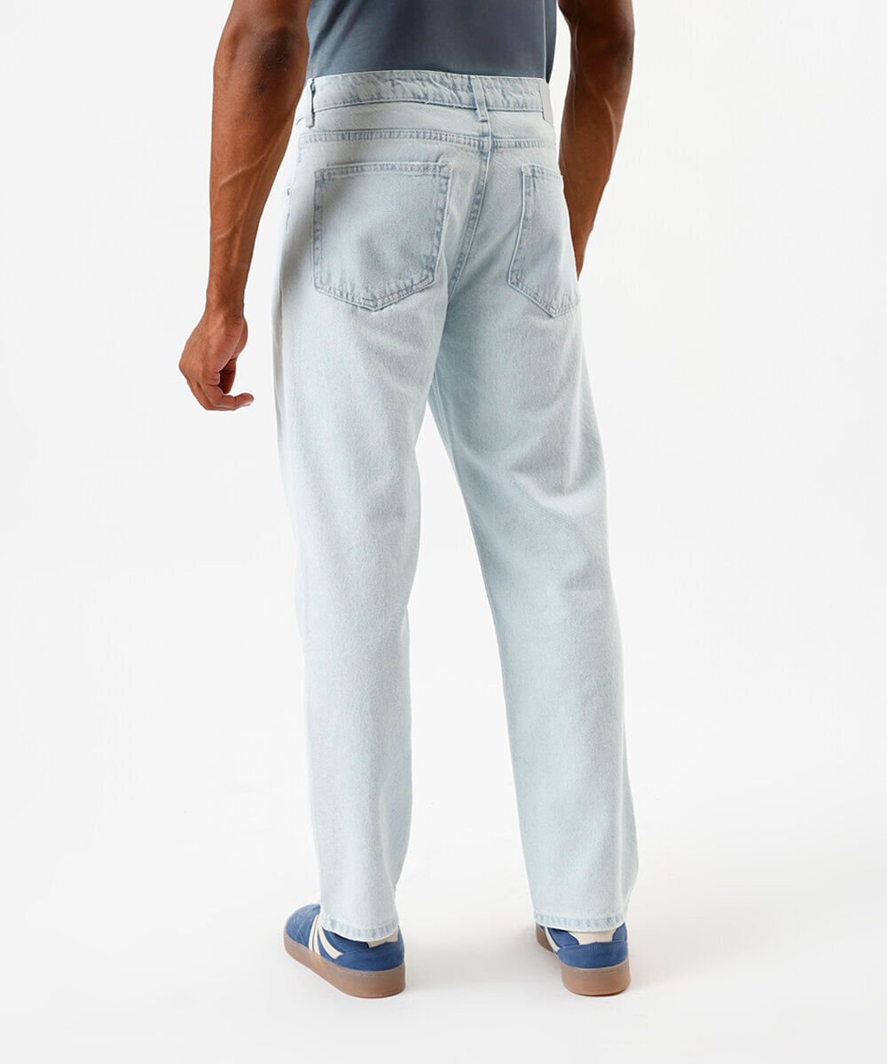 calça masculina reta vintage arizona azul