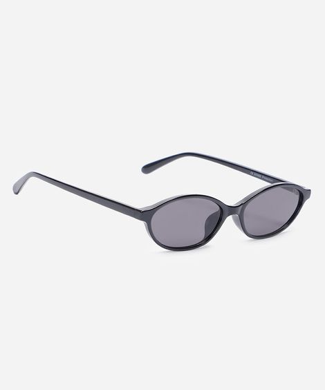 óculos de sol oval minimal feminino preto
