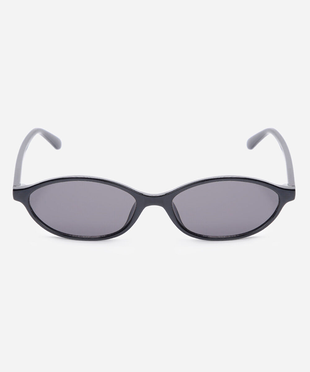 óculos de sol oval minimal feminino preto