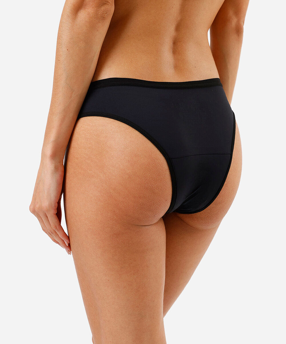 calcinha absorvente lavável pantys fluxo menstrual intenso preta
