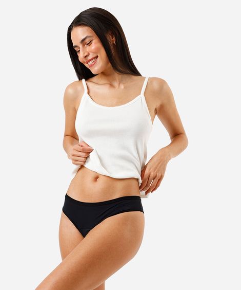 calcinha absorvente lavável pantys fluxo menstrual moderado preta