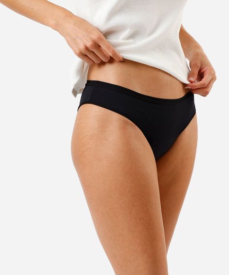 calcinha absorvente lavável pantys fluxo menstrual moderado preta