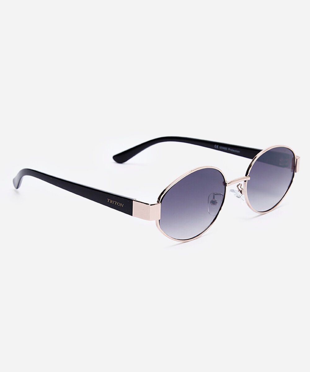 óculos de sol oval triton dourado