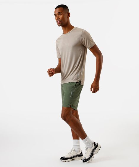 short masculino esportivo com bermuda interna verde