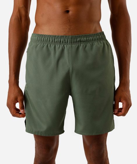 short masculino esportivo com bermuda interna verde