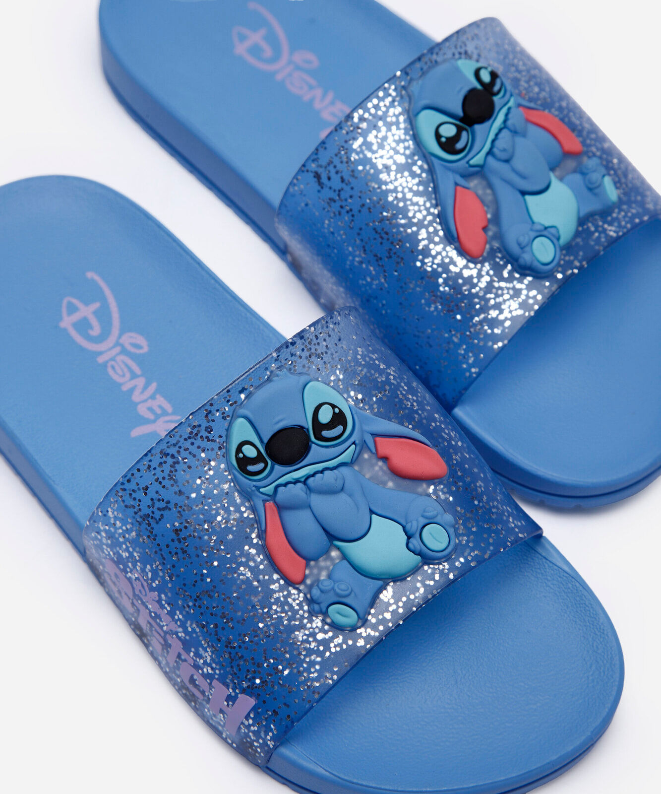 chinelo slide infantil stitch azul