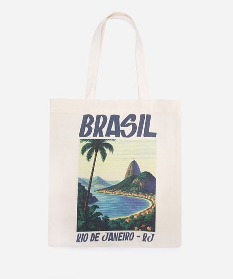 ecobag de algodão rio de janeiro bege