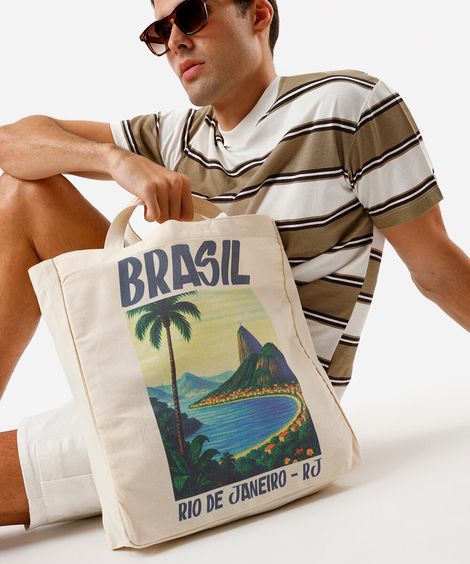 ecobag de algodão rio de janeiro bege