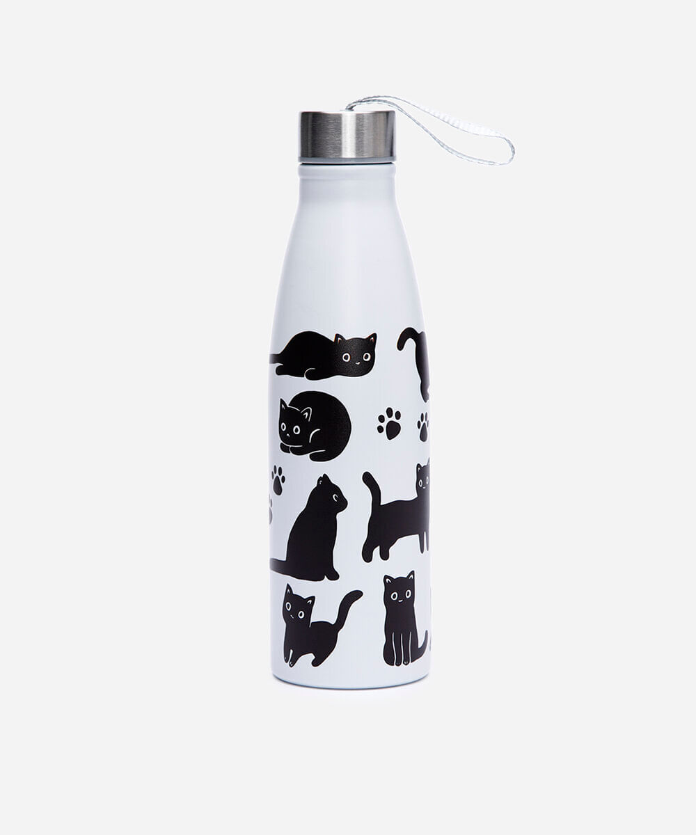 garrafa de metal gatinhos colorida