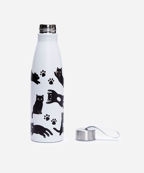 garrafa de metal gatinhos colorida