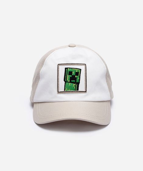 boné infantil aba curva minecraft off white