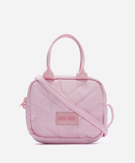 bolsa transversal infantil texturizada rosa