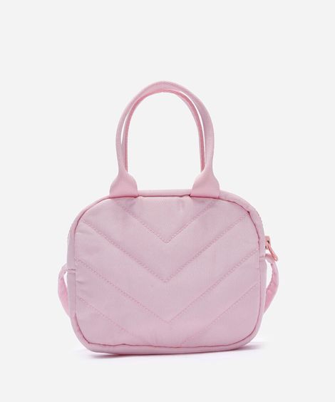 bolsa transversal infantil texturizada rosa