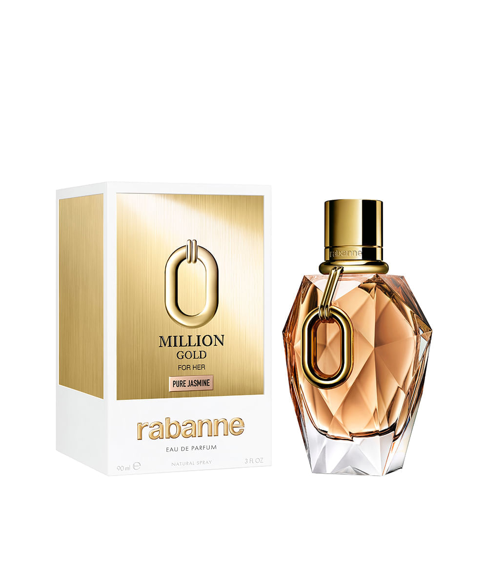 perfume feminino rabanne million gold for her pure jasmine eau de parfum 90ml