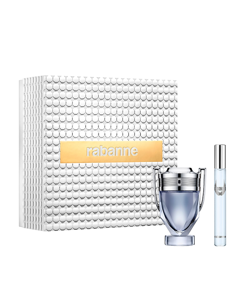 kit perfume masculino rabanne invictus eau de toilette 10ml e 50ml