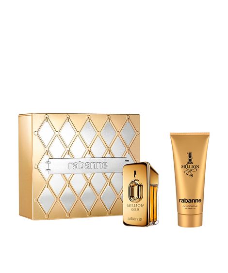 kit perfume masculino rabanne million gold eau de parfum intense 50ml e gel de banho 100ml