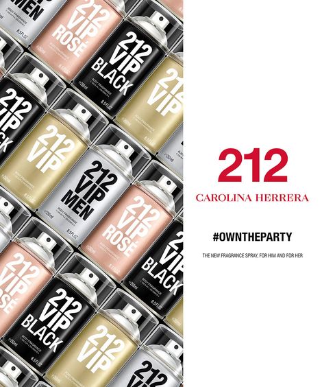Body Spray Carolina Herrera 212 Vip Rose Feminino 250ml  Único