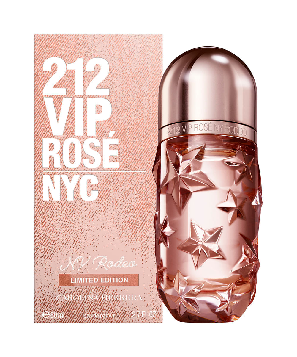 perfume feminino carolina herrera 212 vip rosé ny rodeo edição limitada eau de parfum 80ml