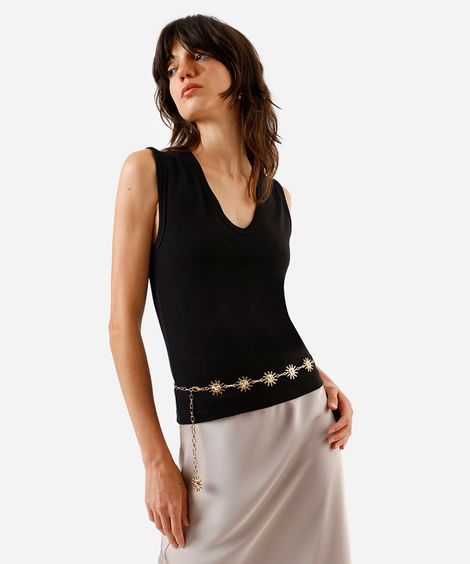 cinto feminino de corrente dourado
