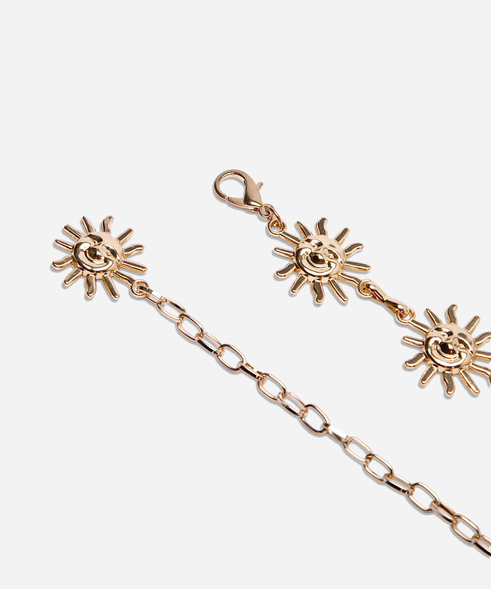 cinto feminino de corrente dourado