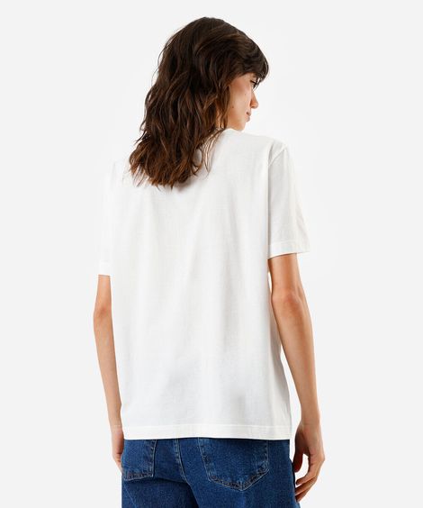 camiseta feminina pixar monster off white