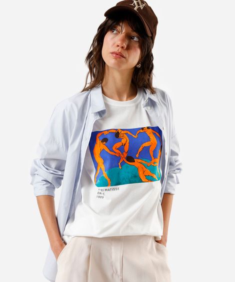 camiseta feminina matisse dance off white